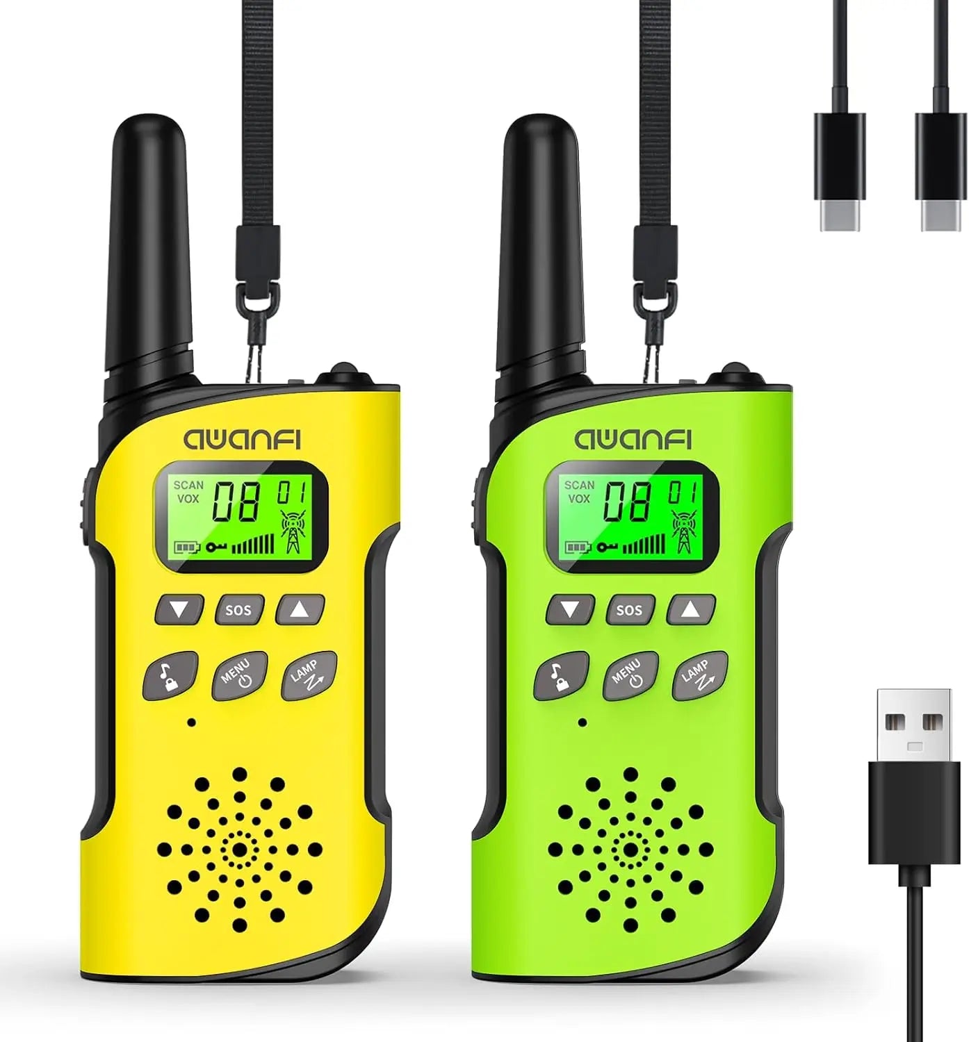 Walkie Talkie Child, 3-12 Years, Rechargeable, Li-ion Battery, Radio Set, Camping/Adventure