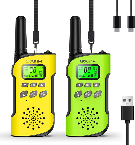 Walkie Talkie Child, 3-12 Years, Rechargeable, Li-ion Battery, Radio Set, Camping/Adventure