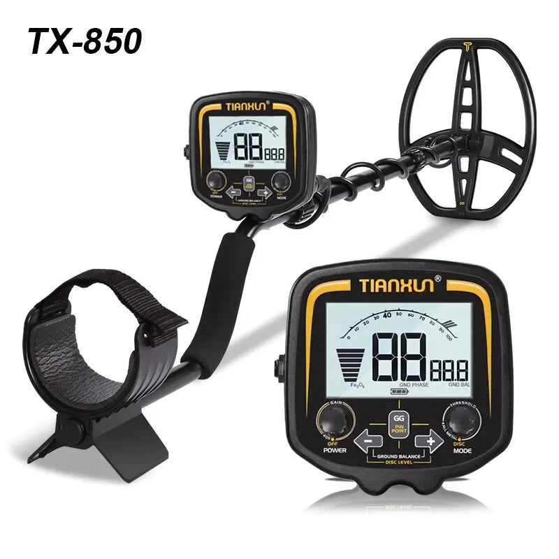 TX-850 Metal Detector Professional Underground Depth 2.5m S Gold DetectorTreasure Pinpointer 11inch
