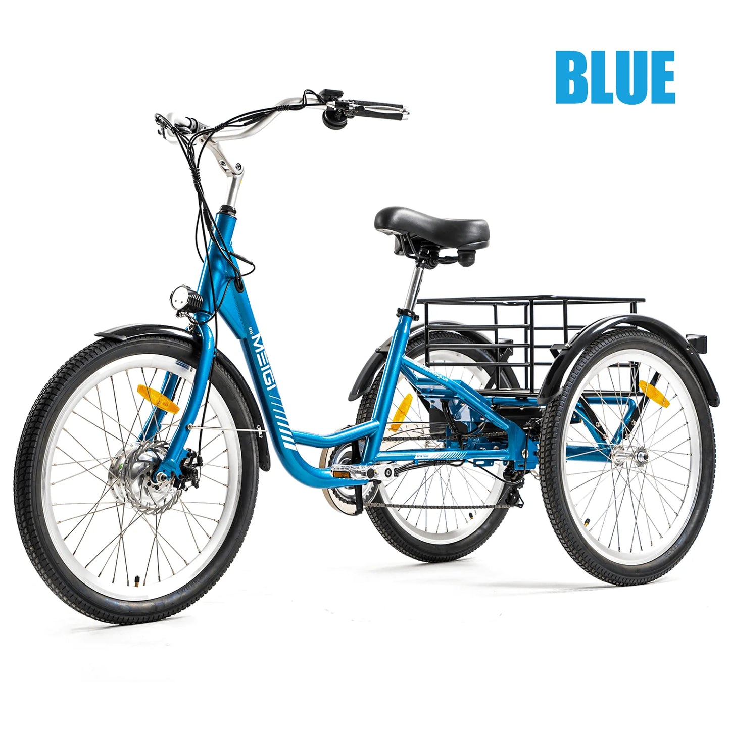 3 Wheel Electric Cargo Tricycle, Powerful Strong 750W Peak Motor 36V 24 Inch Tire Men or Women