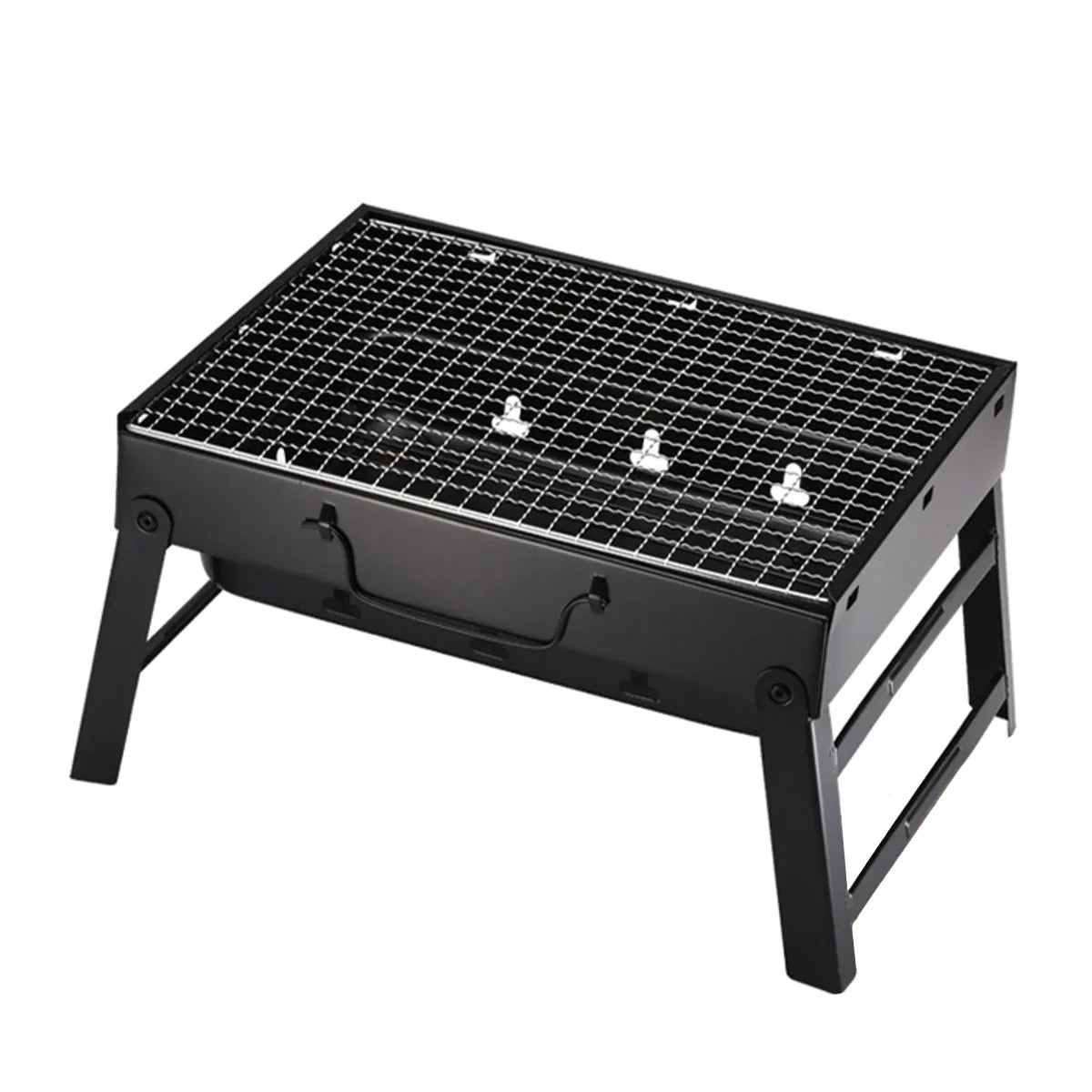 Portable BBQ Charcoal Grill Stainless Steel Small Mini BBQ Tool Kit Camping Picnic Beach