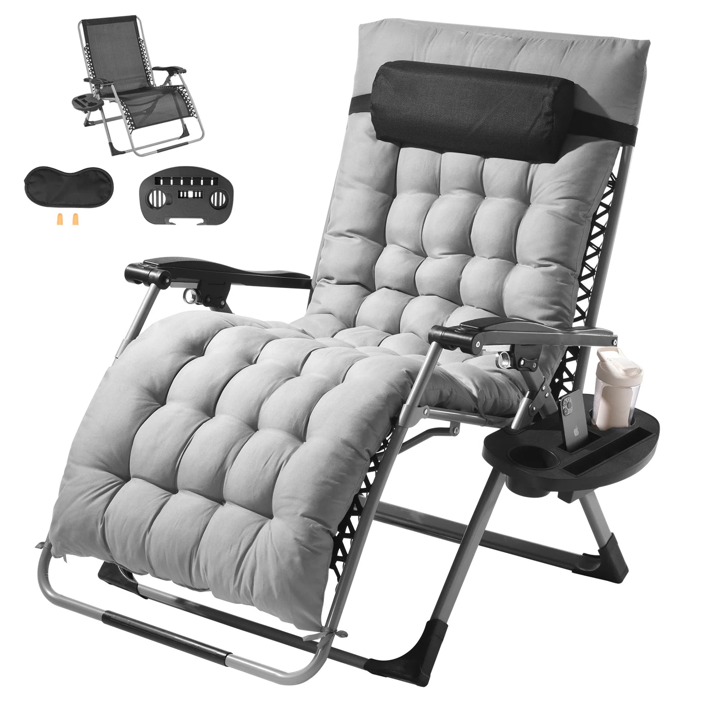 Zero Gravity Chair/Recliner Adjustable Anti Gravity with Cushion Footrest and Cupholder