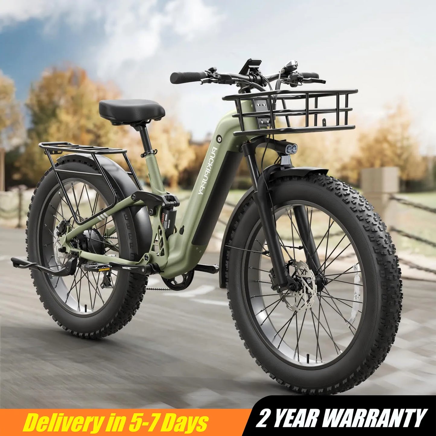 Boxer-ST E-Bike 960W 48V 20AH  26" x 4" Fat Tire Full Suspension Ebike with 2-Year Warranty