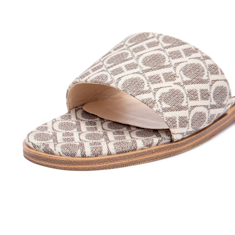 Classic Simple Design Comfortable Anti-slip Sole Printed Slippers Seasonal Fashion Women's Sandals
