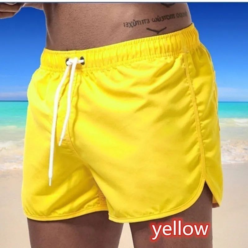 2025 New Summer Men's Brand Beachwear Sexy Swim Trunks Low Waist Breathable Beach Wear Surf