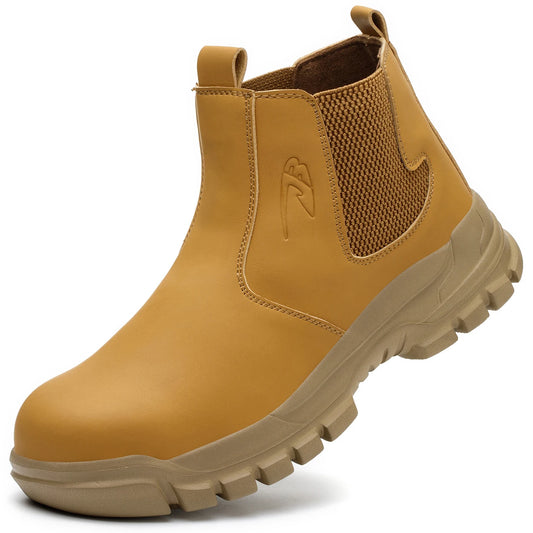 Waterproof Men's Safety Work Boots Steel Toe Anti Impact, Anti-Puncture