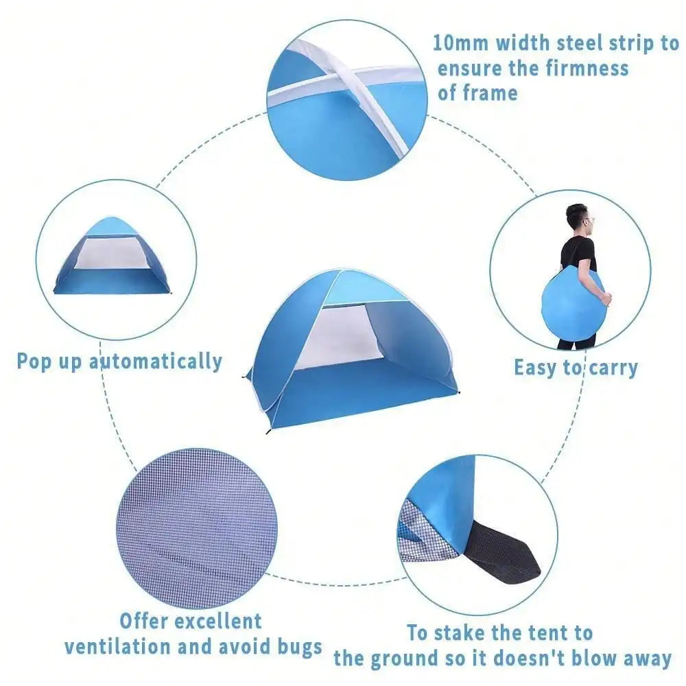 Pop Up Beach Tent Sun Shade Shelter Outdoor Camping Fishing Canopy
