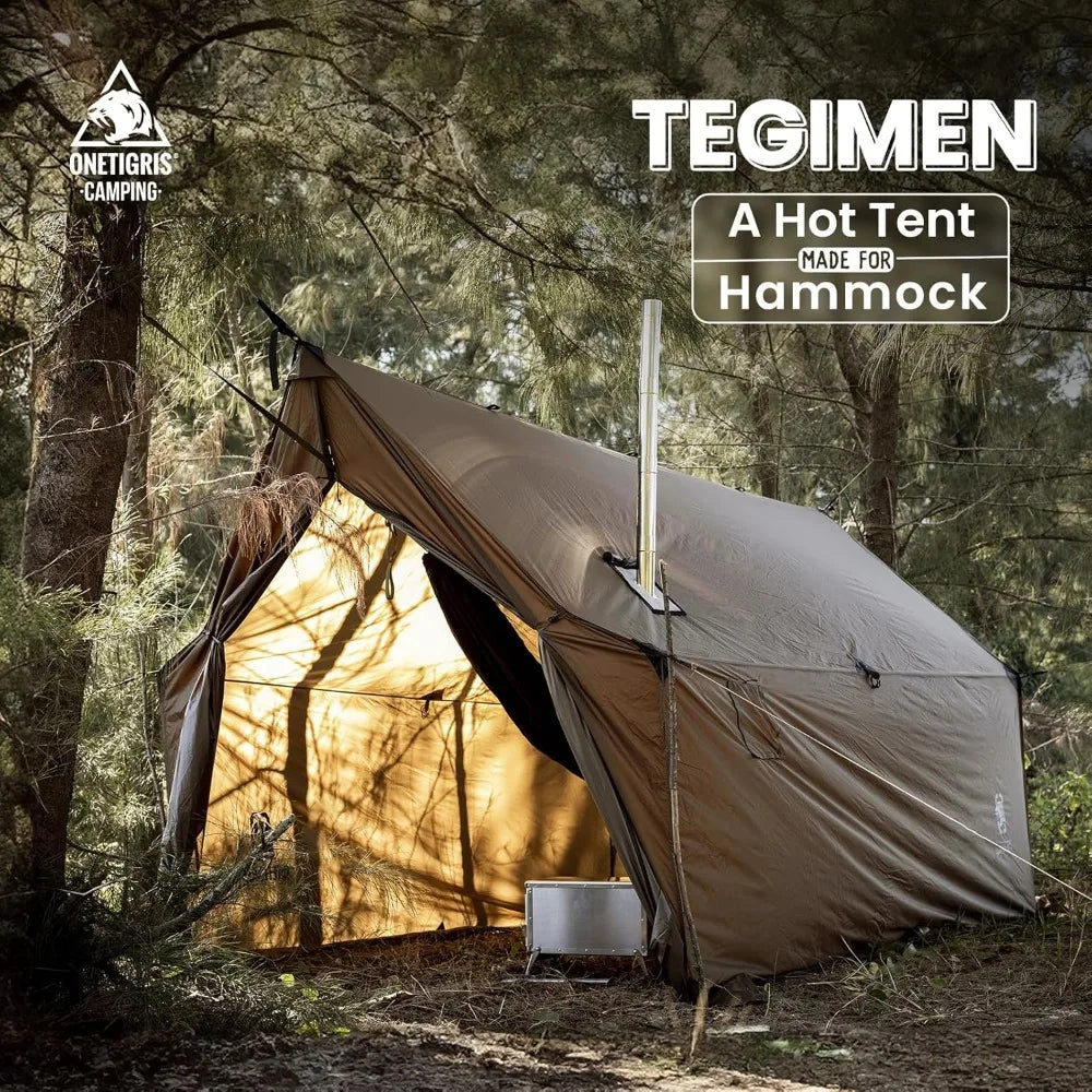 Hammock Hot Tent, Stove Jack - Spacious, Versatile Wall Tent with Snow Skirt - 3000mm Waterproof