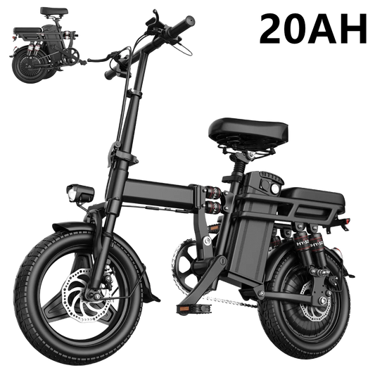 Electric Bike, Adults, Folding Electric Bike, 500W Peak Motor, 14" Tire, 48V 20AH/15AH/10Ah Battery
