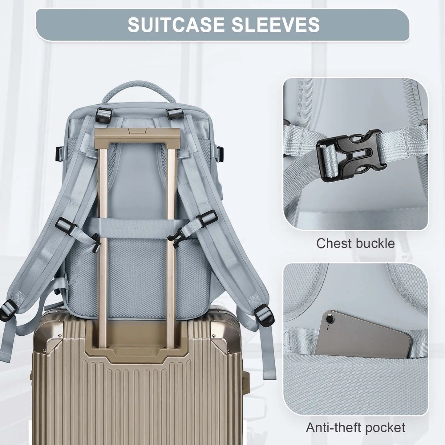 Large Travel Backpack for Women Men, Weekend Carry on,Waterproof
