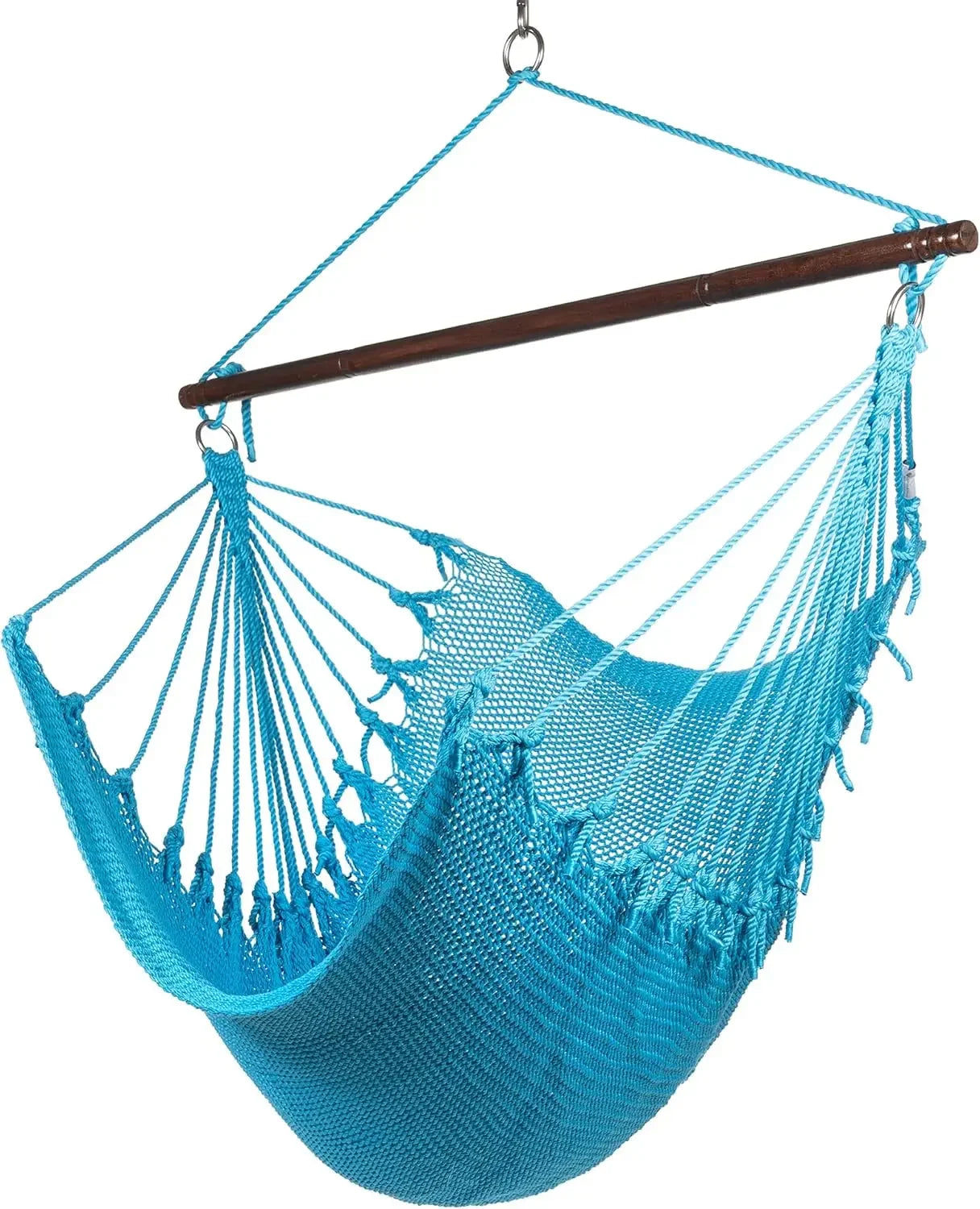 Jumbo Caribbean Hammock Chair with Footrest - 55 inch - Soft-Spun Polyester