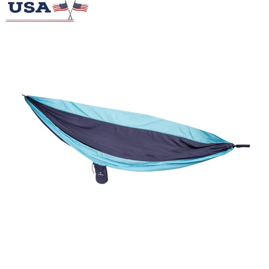 Double Nylon Hammock Portable Lightweight Camping Hiking Suspension Cords Tree Straps, Carabiners