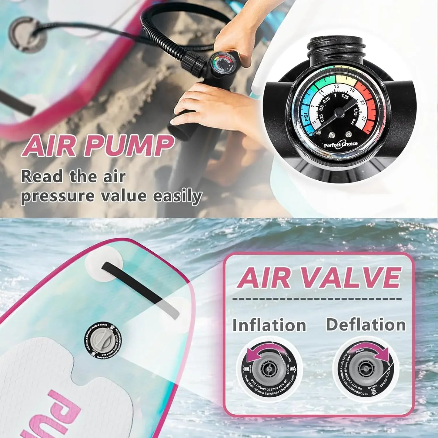 [High-Quality, Hot Deal!]Inflatable Paddle Board 10.6' Stand Up Premium SUP Accessories & Bag