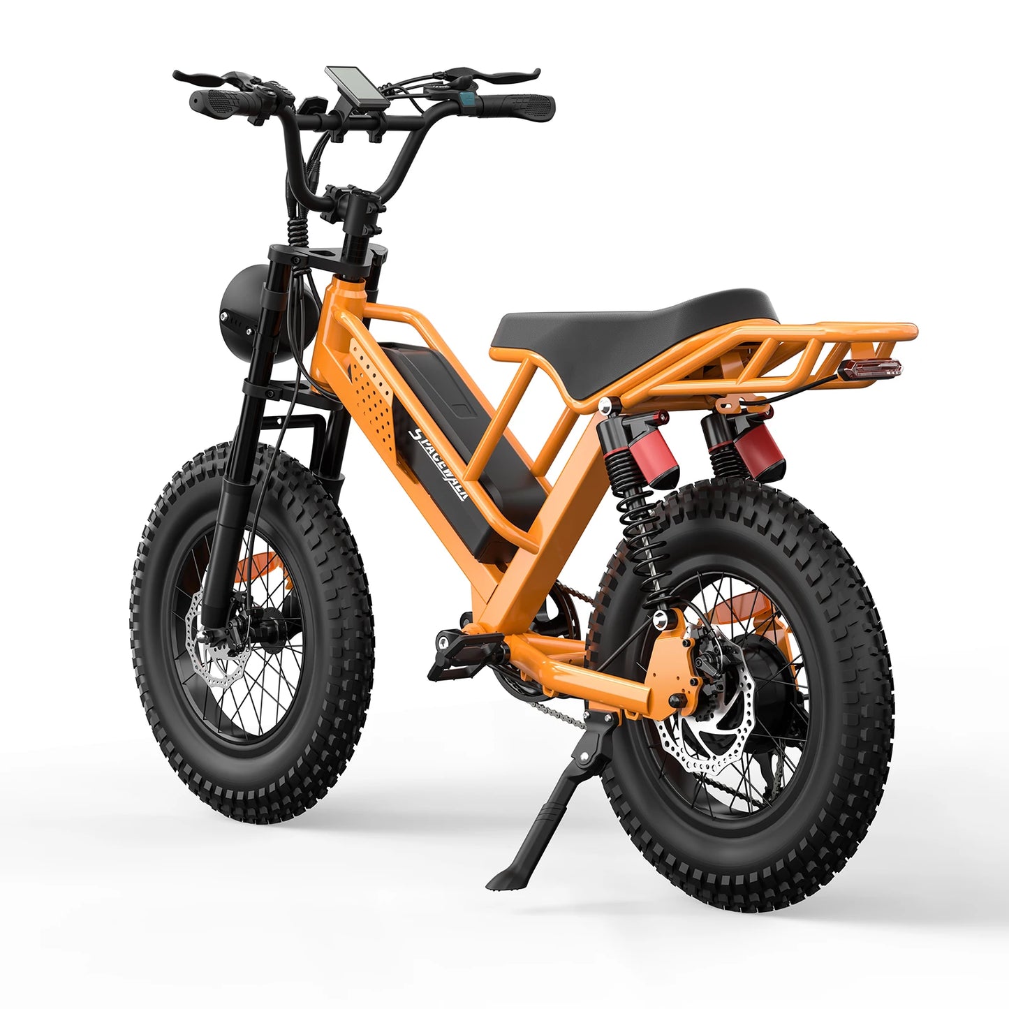 Mountain E-Bike , 20" Fat Tire Wider Seat 750W Peak Motor, Removable Battery, 4X Suspension