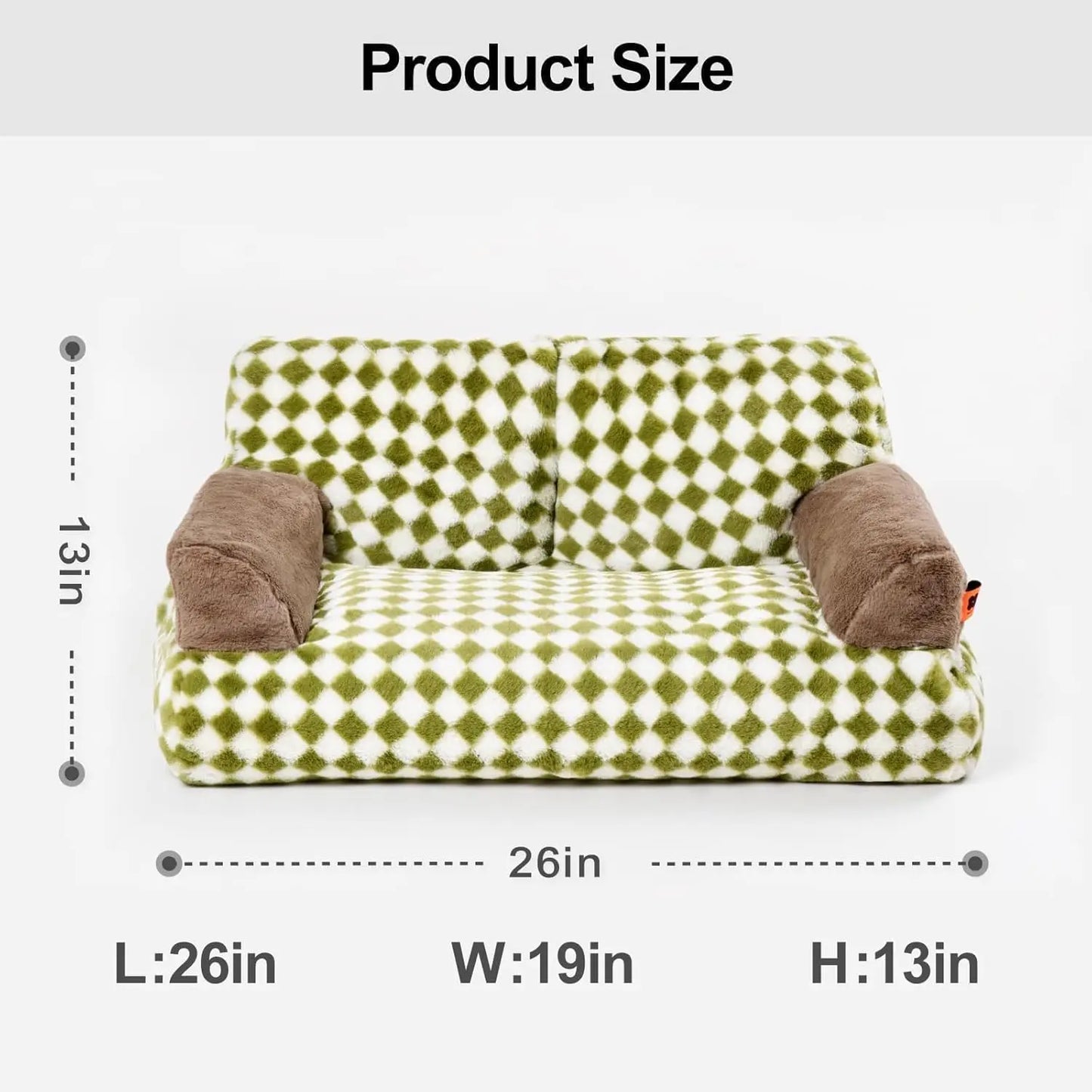 Pet Couch Bed 26×19×13 Inch WashableBeds for Medium Small dogs
