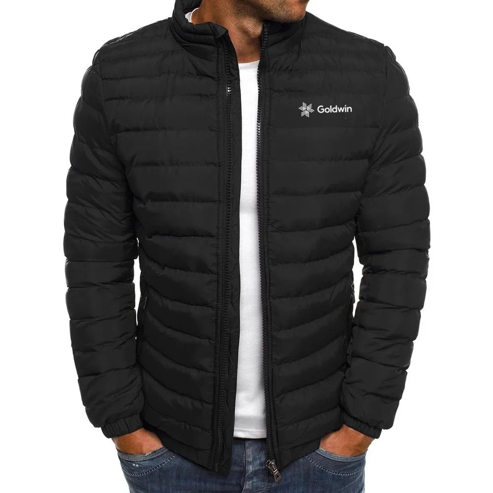 High end autumn/winter men's outdoor leisure sports fashion street style hooded warm zippered jacket