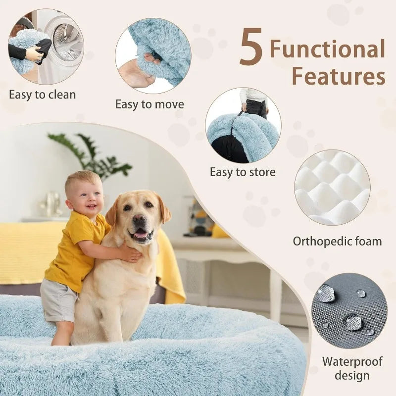 Human Dog Bed, 71''x45''x12'' Size Fits Adult and Pet Washable  10 CM Thick Memory Foam