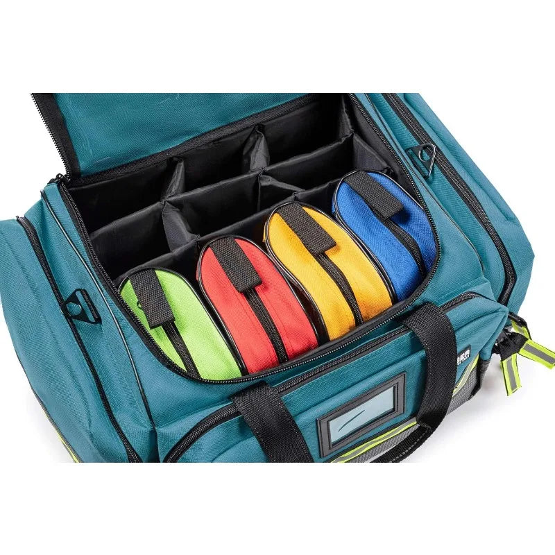 Fully-Stocked First Responder Professional Advanced EMT，EMS Trauma Kit HSA,FSA Approved ，Reflect bag