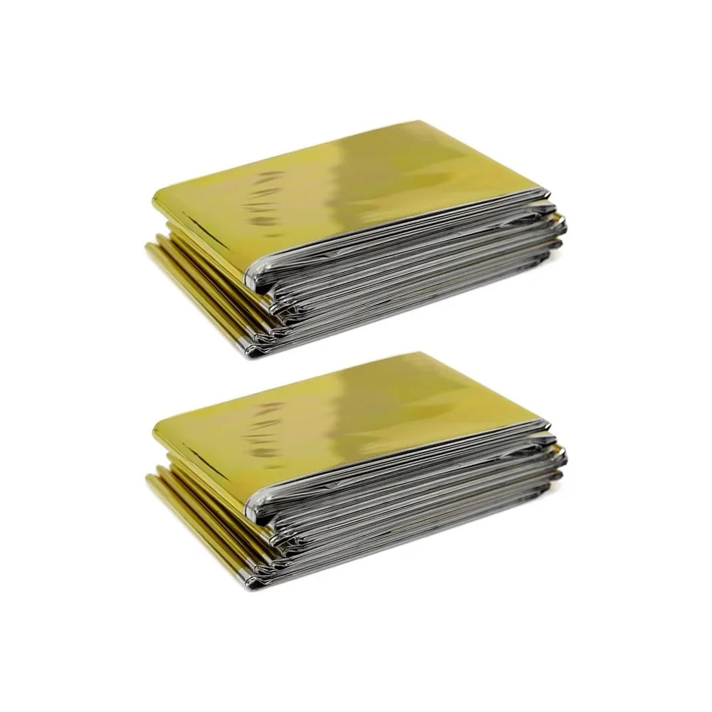 15-1Pcs Emergency Thermal Blanket Waterproof Windproof Sunshade Rescue Blanket survive Mat Pad