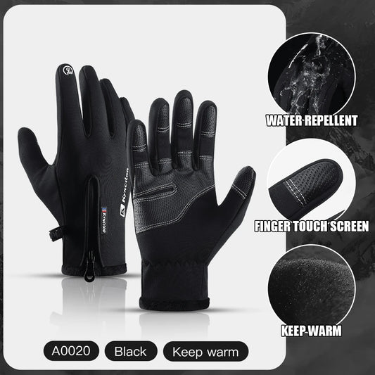Cycling Gloves Touchscreen Full Finger Winter, Waterproof Guantes Bike Skiing Motorcycle Riding,etc