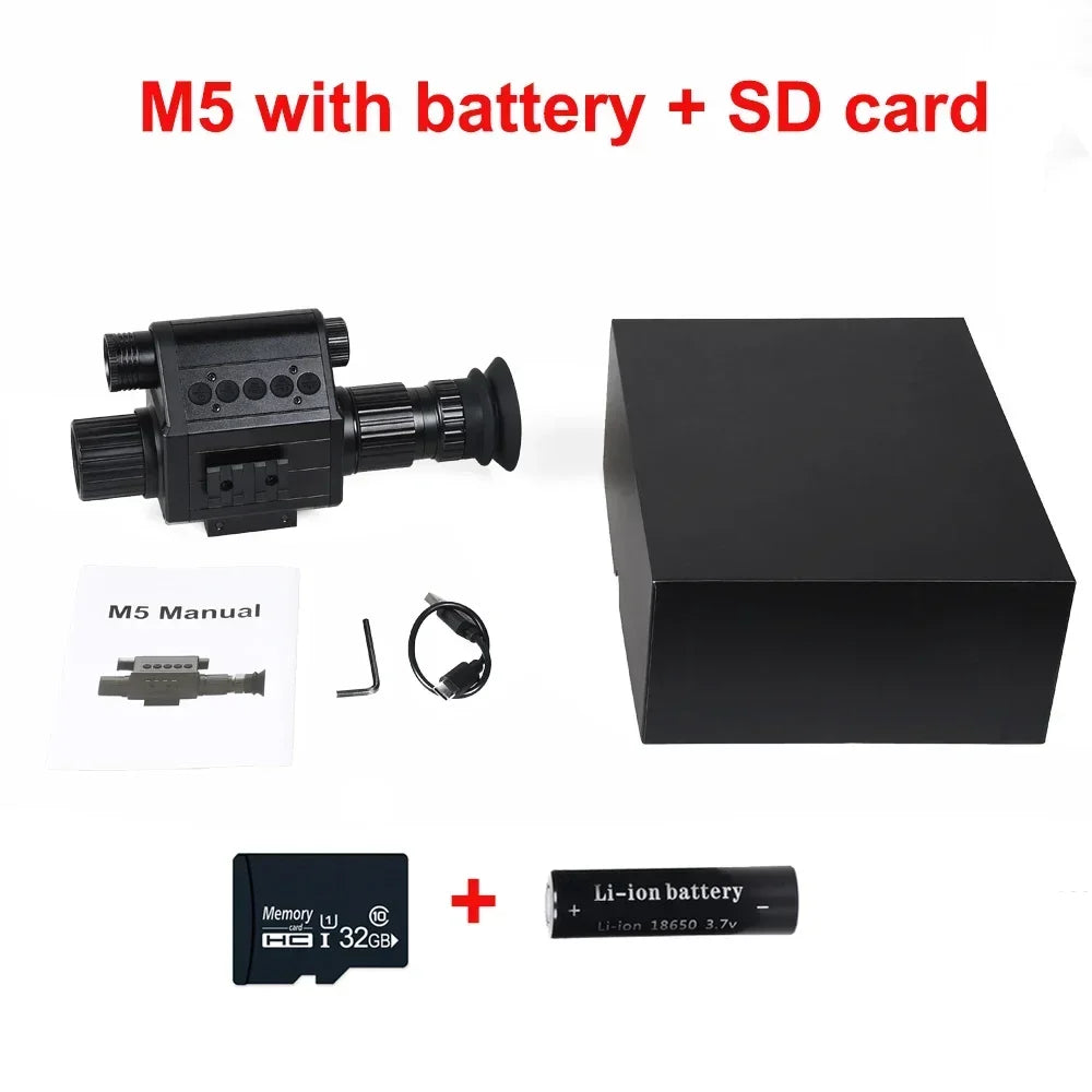 Digital Night Riflescope 940nm IR Sight Monocular 5X Zoom HD 1080P Video Photo 300m Night Vision