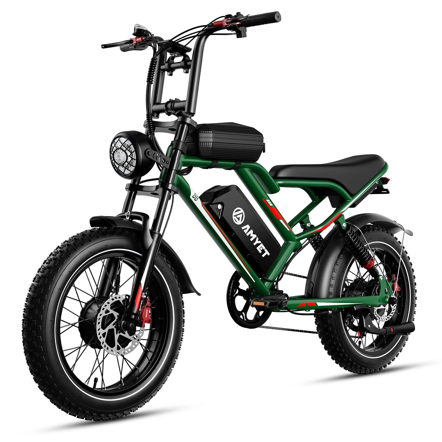 S8 Adults 20" Electric Bike For Men 2000W Dual Motor, 48V 25AH Battery  Mountain Moped Ebikes