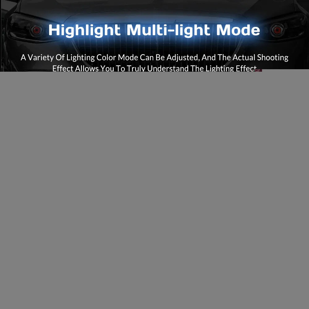 LED Dynamic Devil Eyes Lights 6modes 12V Remote Control Atmosphere Lamp Motorcycle Lens Headlight