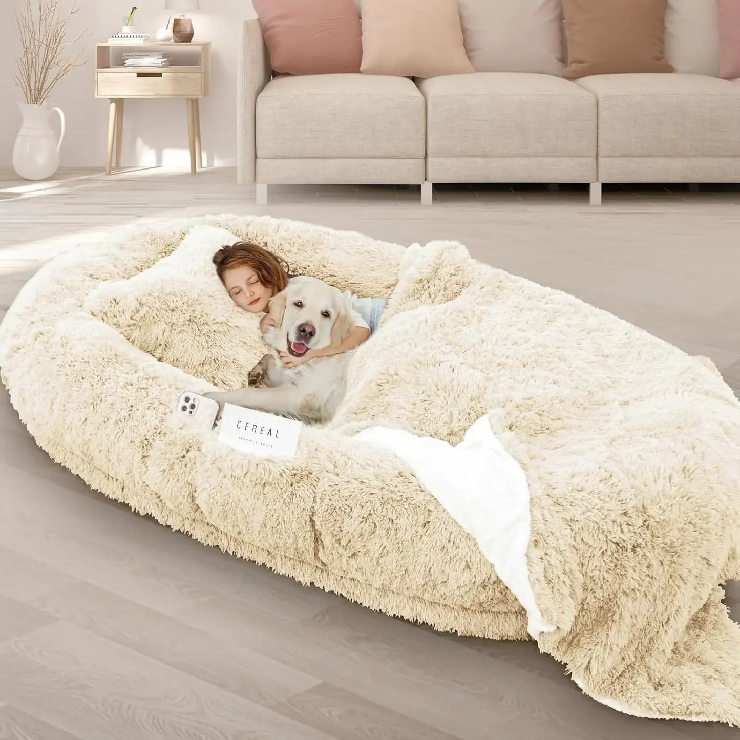Human Dog Bed,71''x45''x12''Size, Adult and Pet Washable 10 CM Thick Memory Foam Large Oversize