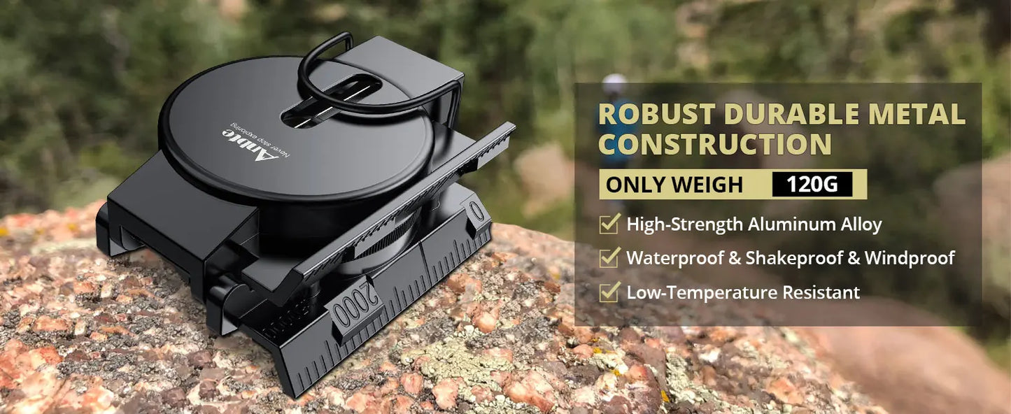 Anbte Compass, 3000 Gauss, Military, Waterproof, Handheld,Camping, Hiking, Survival (128 chars)