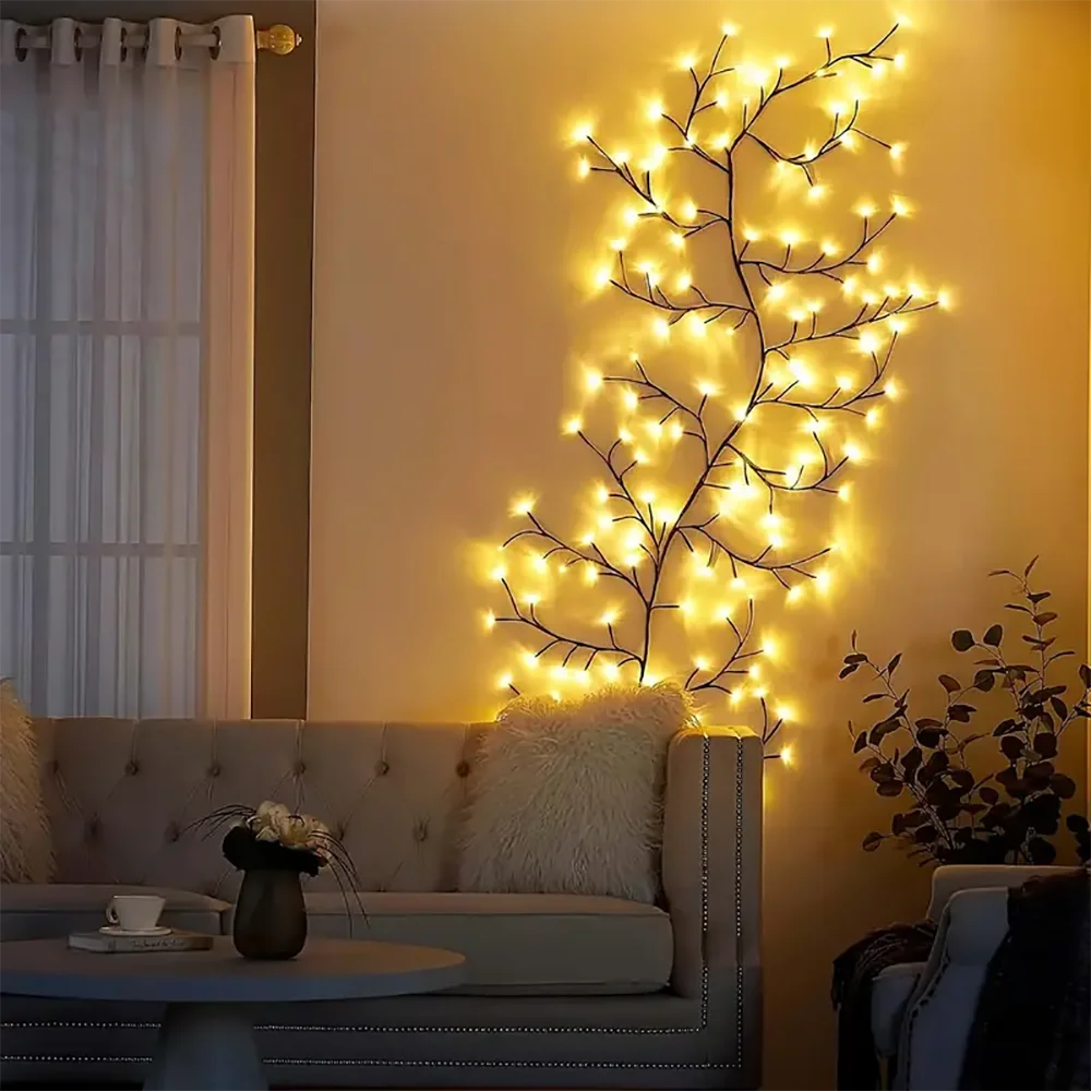 Outdoor Lighting String Solar Tree and Vine Lamp 96LED Tree Branches Light Waterproof Garland