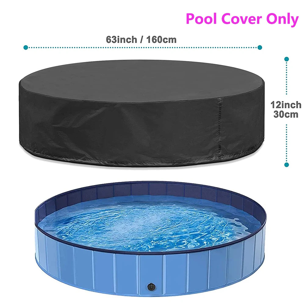 Dog Swimming Pool & Pool Cover Portable Plastic Grooming Tub scratch Resistance