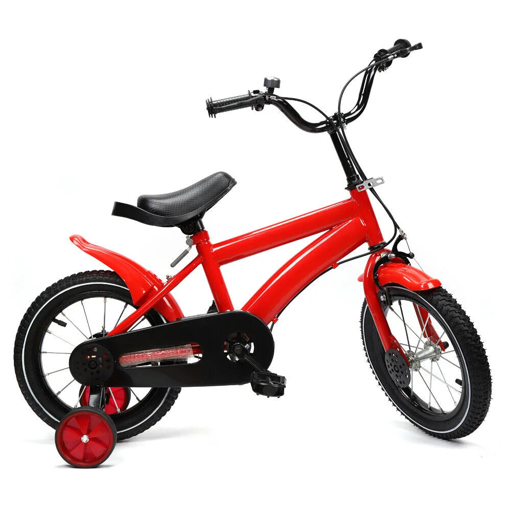 14 Inch Bike Boys Girls Bicycle Student Bike for 2-11 Years Kids Bike White/Red/Blue/yellow