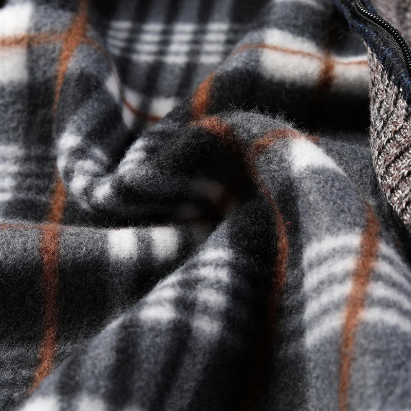 Winter Warm Cardigan Men Fleece Sweaters Full Zip Jackets Slim Fit Luxury Brand