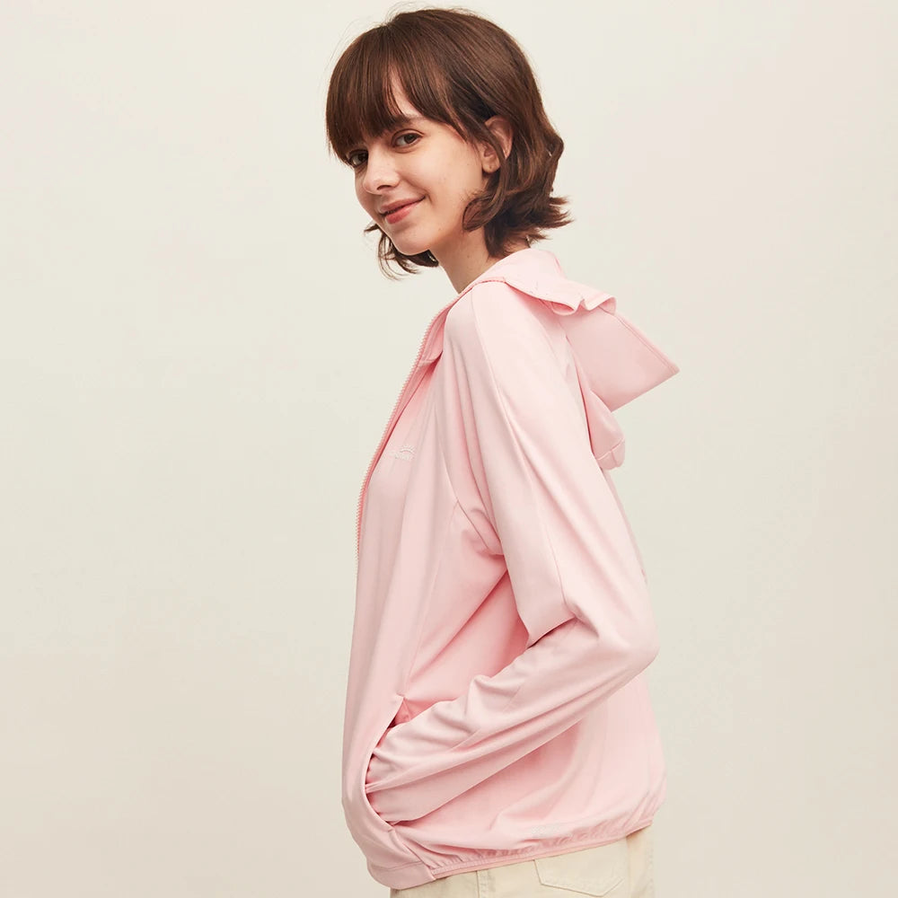 Sunscreen Jackets Women UV Protection Clothing UPF50+ Hoodie Breathable Coats, Running Cycling