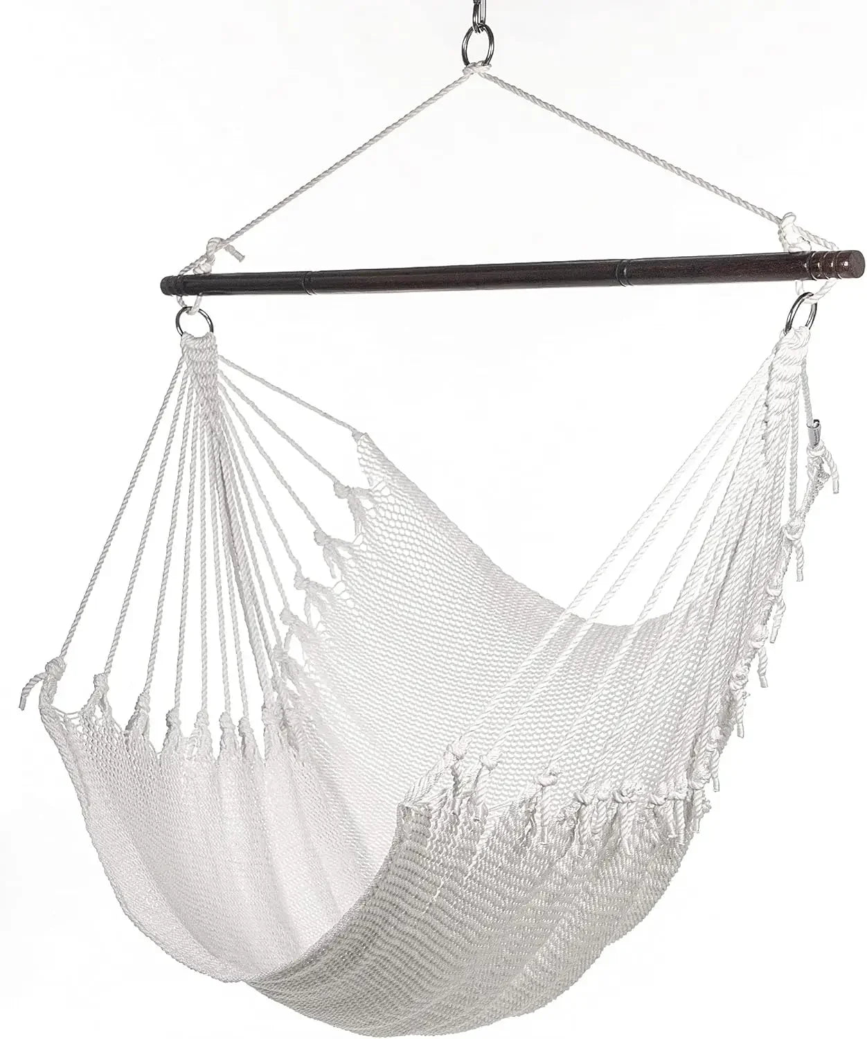 Jumbo Caribbean Hammock Chair with Footrest - 55 inch - Soft-Spun Polyester