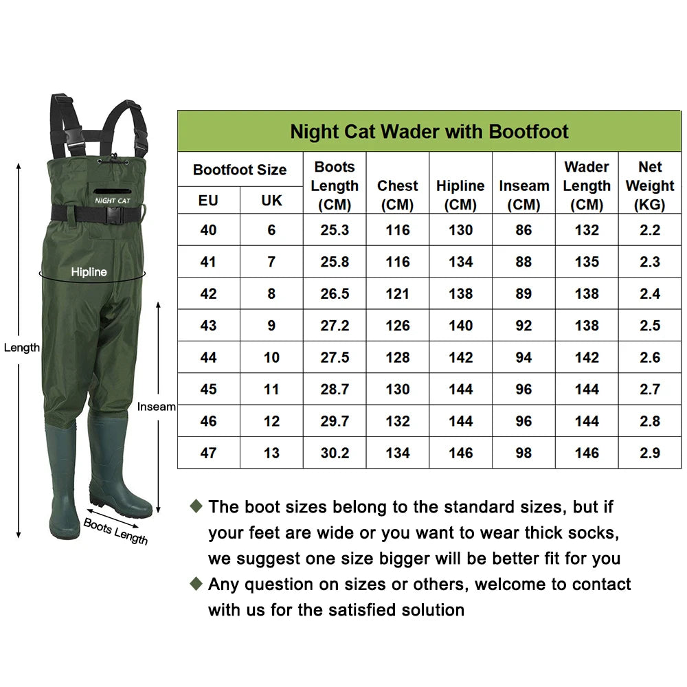 Lightweight Fishing Waders Waterproof Breathable Pvc Rubber Fishing Hunting Chest Waders With Boots