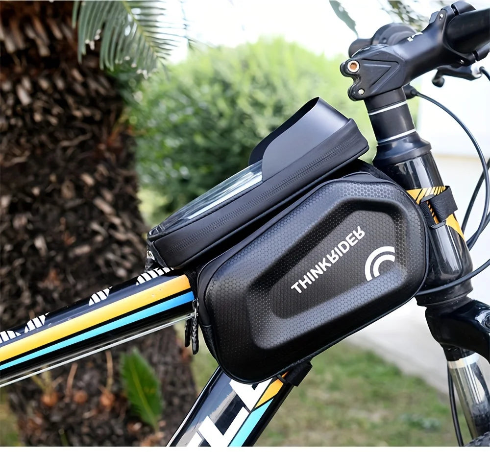 Bike Bag Frame Front Top Tube Cycling Bag Waterproof 7in Phone Case Touchscreen Bag MTB Pack