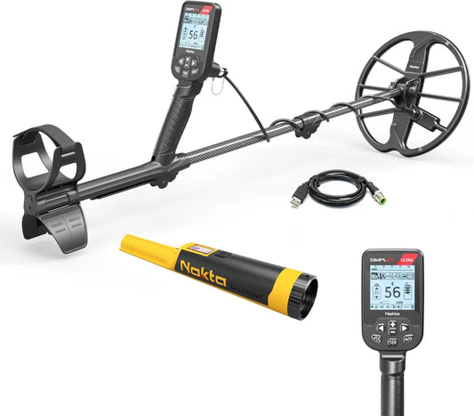 Ultra Waterproof Metal Detector,Carbon Fiber Shaft, 11” Search Coil,Metal Detector,Accupoint Pinpoin