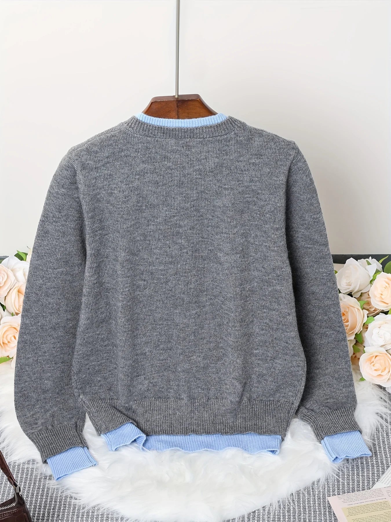 Autumn/Winter New Fashion Woman Sweater Gray Soft Knitted Casual,Versatile Button-up Cardigan Jacket