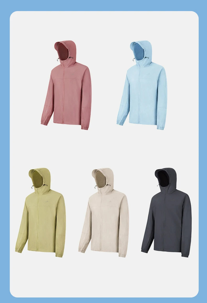 Unisex Hiking Jackets,UPF50+ Quick-Dry Cooling Windbreake,Outdoor Lightweight Packable Sun Jacket