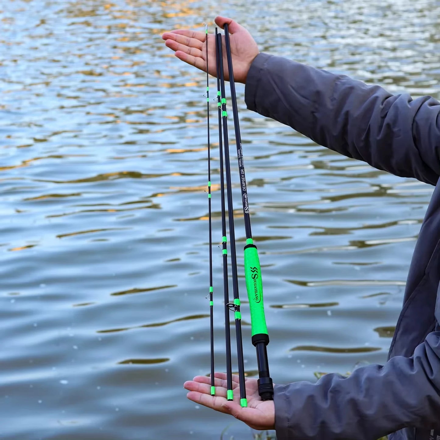 2.7M UltraLight Fly Fishing Rod 9ft 5/6wt 4 Sections Freshwater Trout Salmon Fishing Tackle
