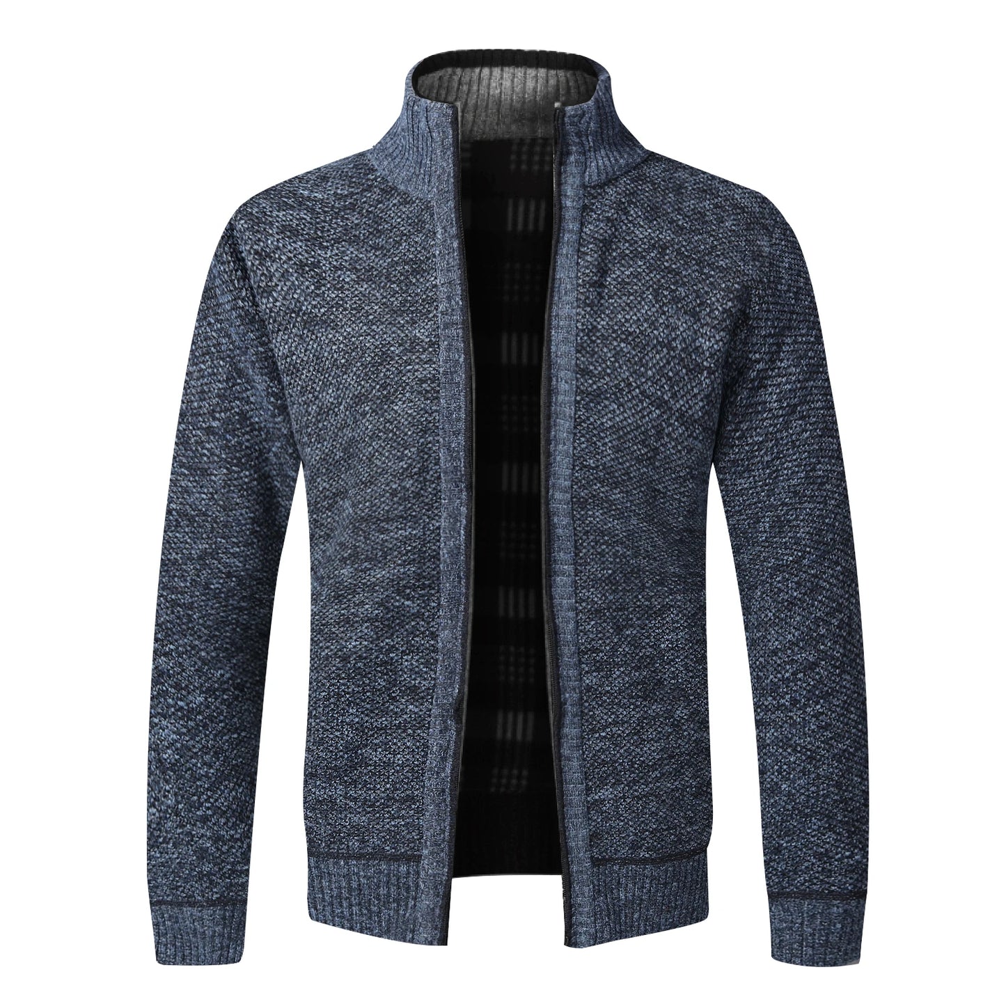 Winter Warm Cardigan Men Fleece Sweaters Full Zip Jackets Slim Fit Luxury Brand