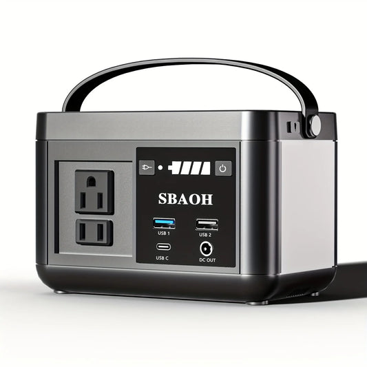 Power Station P86,88.8Wh 3.7 V LiFePo4 Battery,120W (150W Peak) AC Outputs, Solar Generator