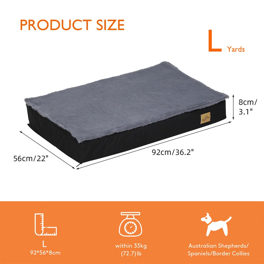 Large Orthopaedic Waterproof Cushion Pet Mattress 2 In 1 Pet Dog Crate Bed with Removable Cover