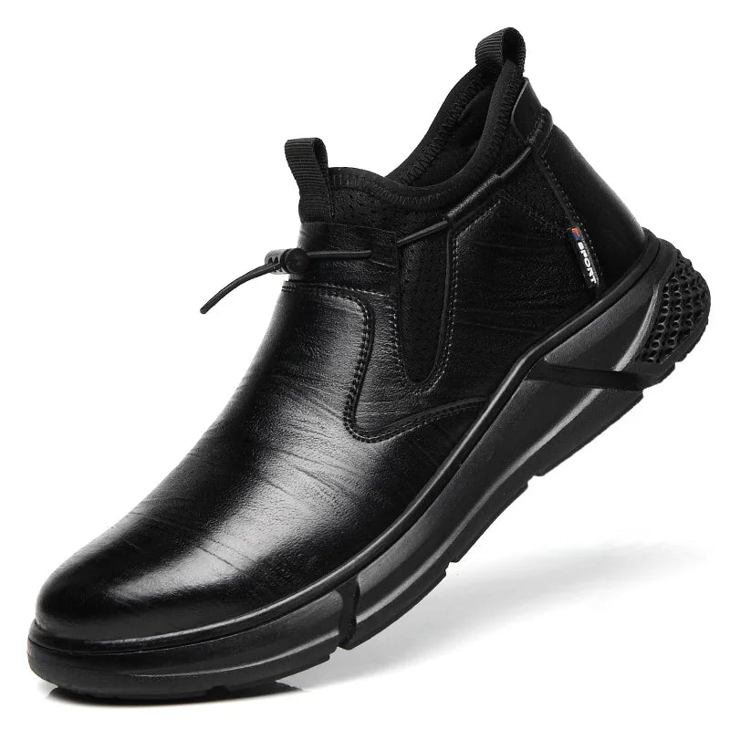 Steel Toe Waterproof Work Boots Puncture-Resistant indestructible, Slip-Proof for Oil Rig & Mining