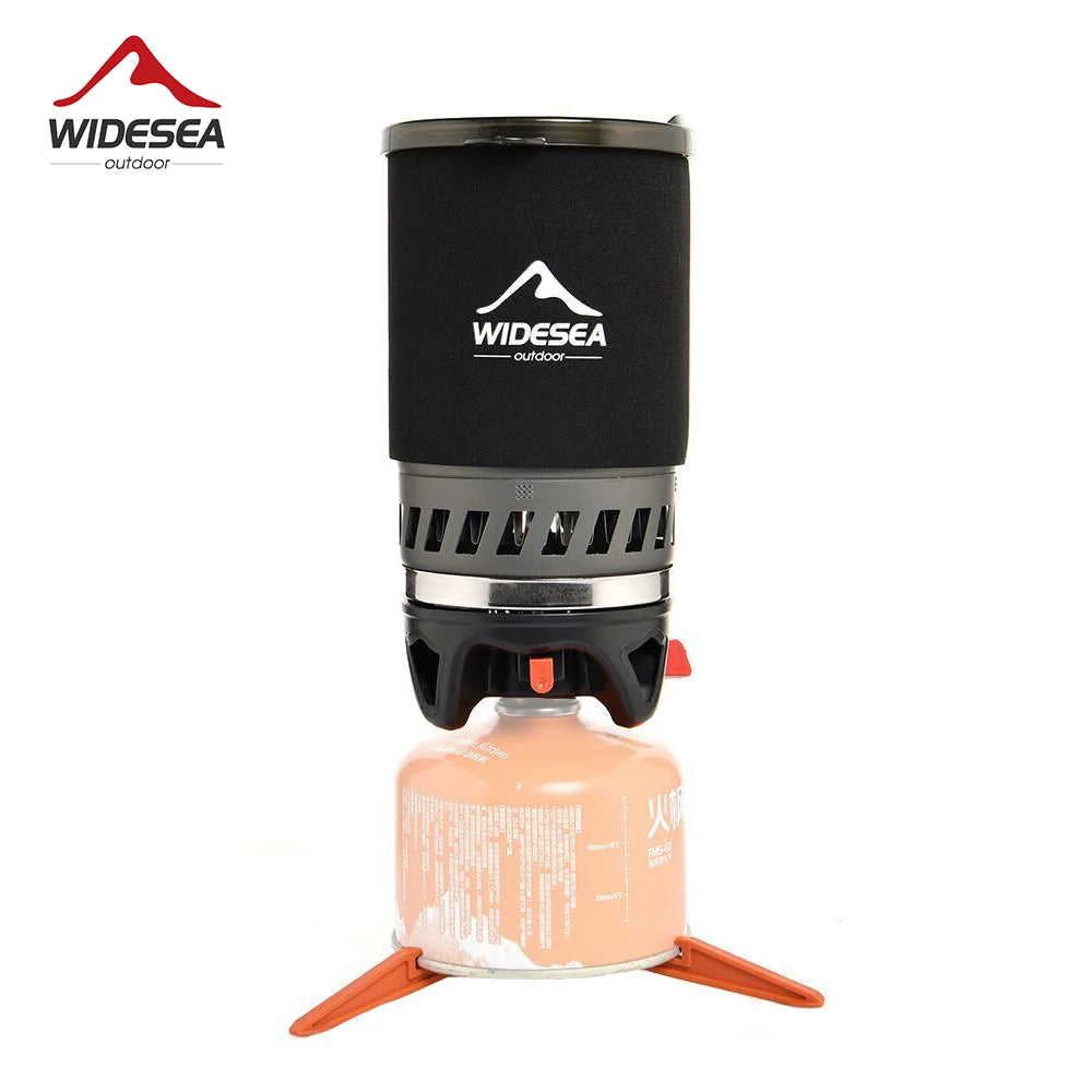 Widesea Camping Cooking System with Heat Exchanger  Coffee Pot Cup Cookware Tableware