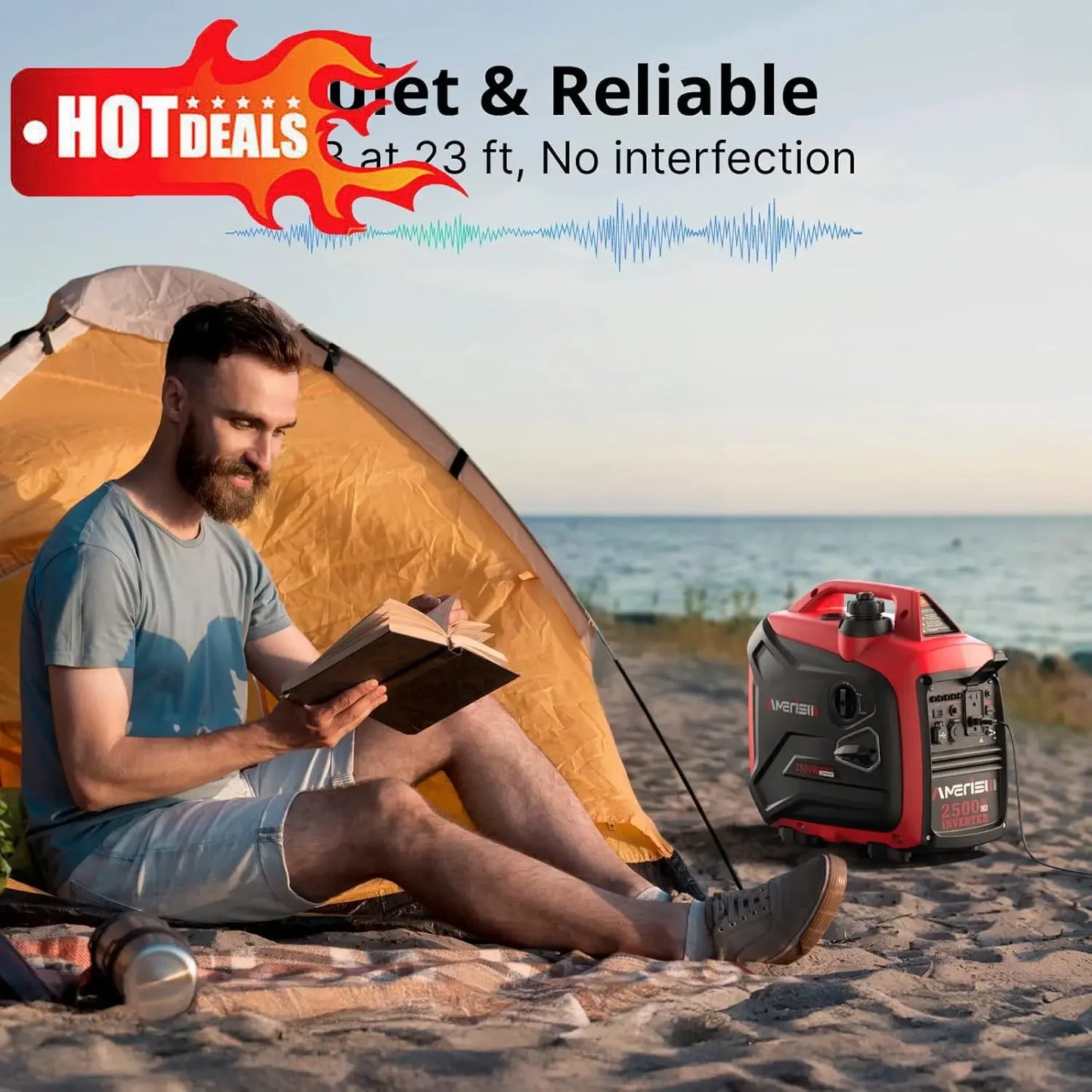 EPA Compliant 25Version,500-Watt GAS Powered Portable Inverter/Gen,CO Sensor, Super Quiet.NOT SOLAR
