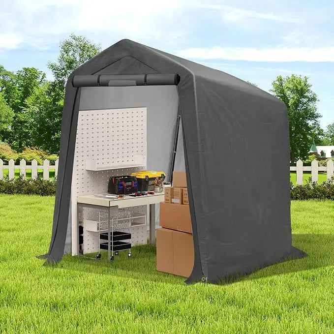 Heavy Duty Carport Tent - Portable Outdoor Canopy with Roll-up Side Doors & Windows, Portable Garage