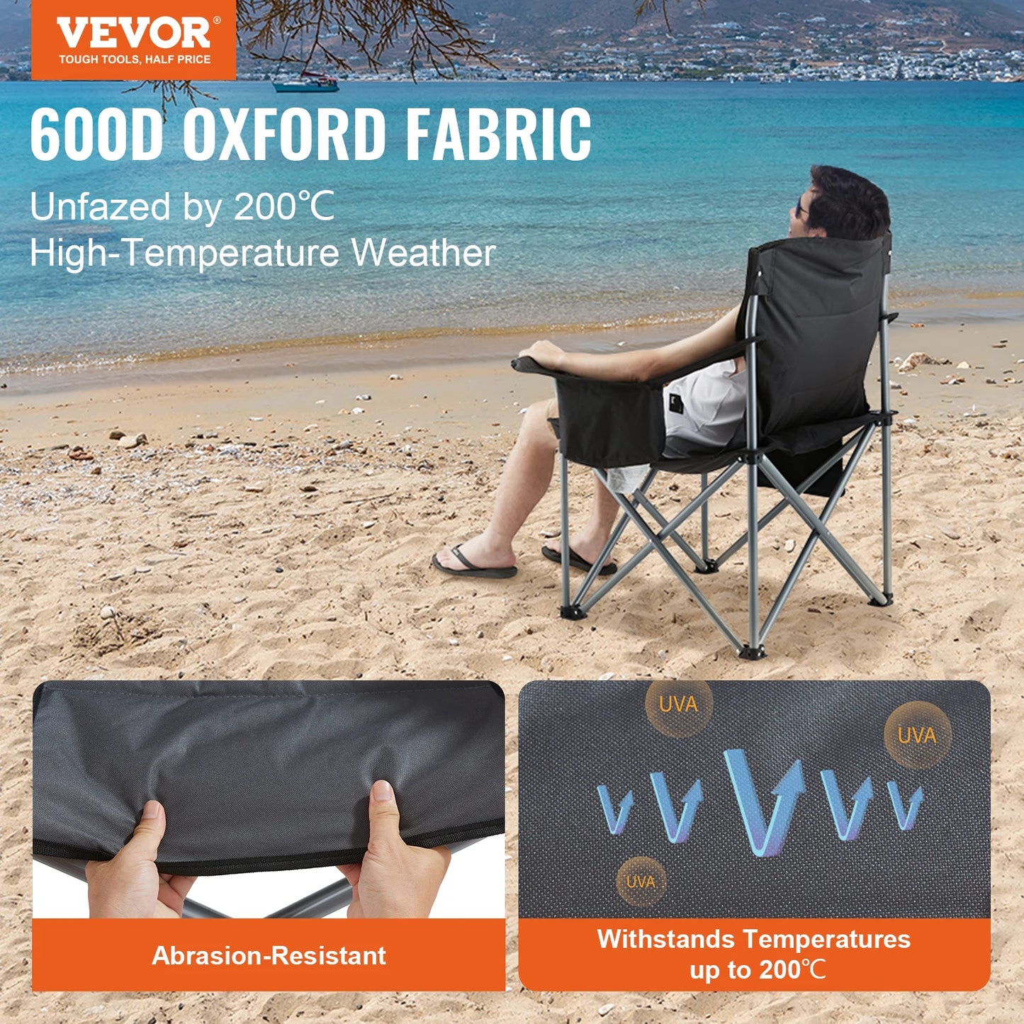 Outdoor Camping Chair 350lbs Ultralight Folding Portable Beach Hiking Picnic Travel Seat Fishing