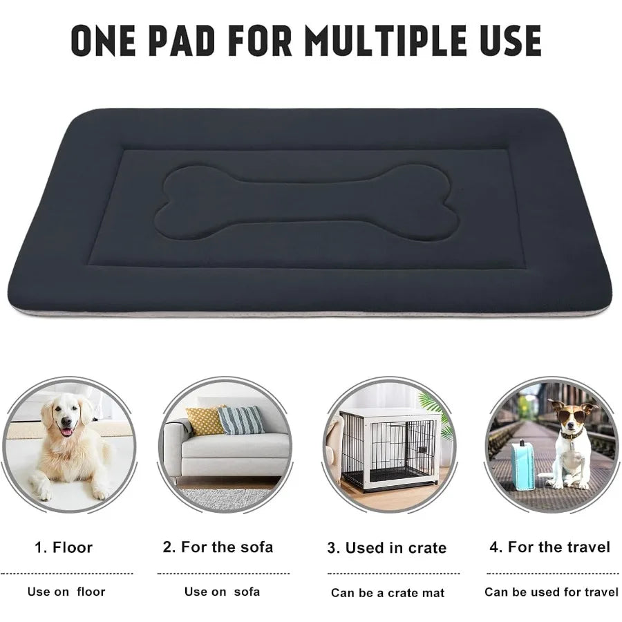 Dog Bed Soft Dog Crate Pad, Medium Large Dogs 36 in NonSlip Bm Washable  Pet Beds Cat Bed Kennel